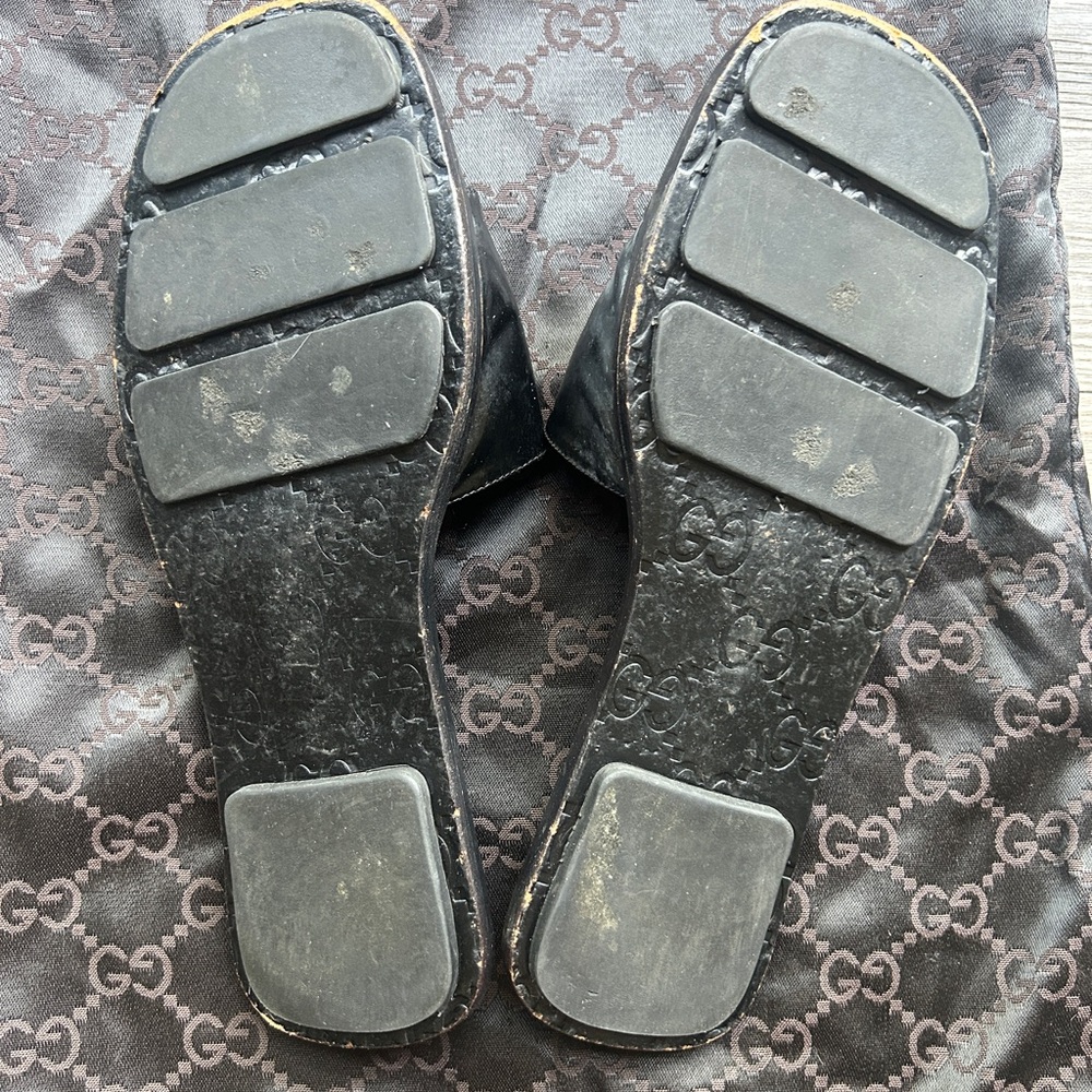 Gucci Black Slide Sandals - Picture 7 of 8